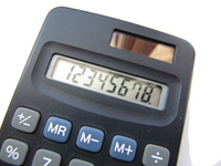 Solar-powered calculator