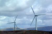 Part of a wind farm in Cumbria. (c) freefoto.com