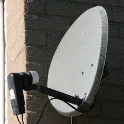 Satellite TV uses microwaves