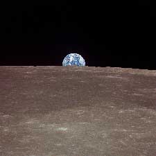 Earth from the moon - from the Apollo 11 mission